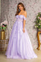 GLS Gloria GL3296 Off-Shoulder 3D Butterfly Corset Gown