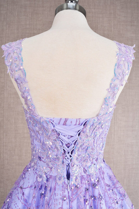 Elizabeth K GS3187 Short Sleeveless Dress with 3D Butterfly Details