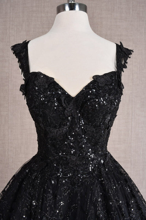 Elizabeth K GS3187 Short Sleeveless Dress with 3D Butterfly Details
