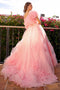 Amelia Couture SU079 3D Floral Organza Ball Gown with Ruffles