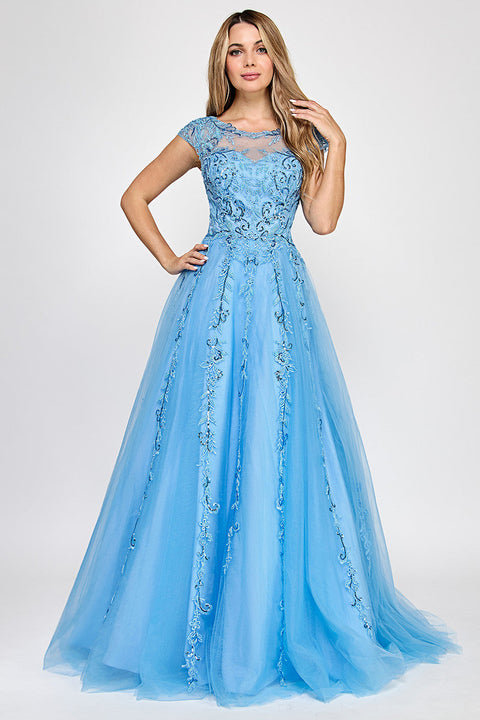 Formal Long A Line Evening Dress Lenovia 8349