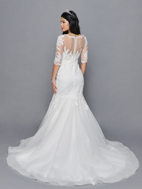 Modest Wedding Dresses | White Bridal Gown by 418