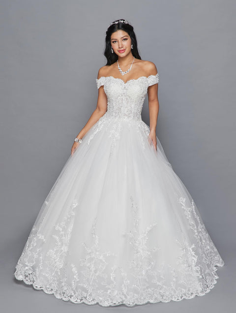 DeKlaire 420 Off-the-Shoulder A-Line Wedding Gown