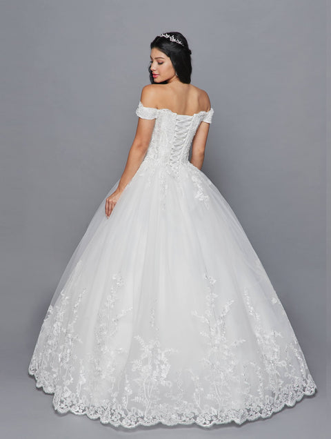 DeKlaire 420 Off-the-Shoulder A-Line Wedding Gown