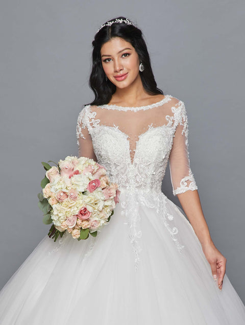 Modest Wedding Dresses | White Bridal Gown by 421