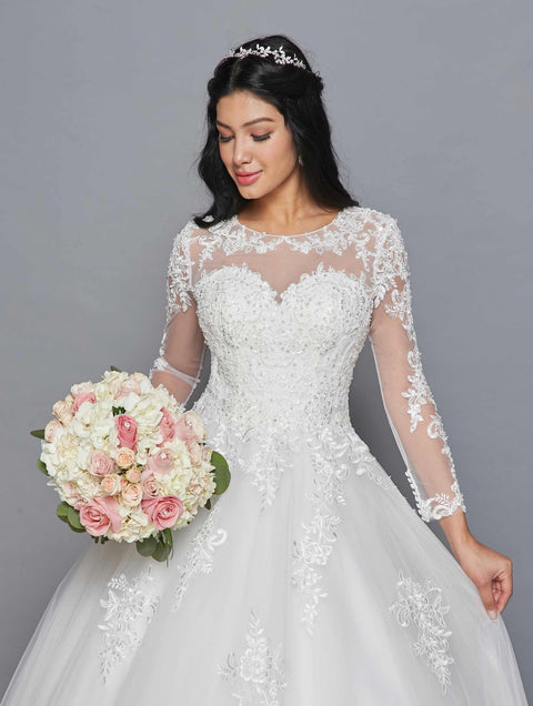Modest Wedding Dress | White Bridal Gown by 422