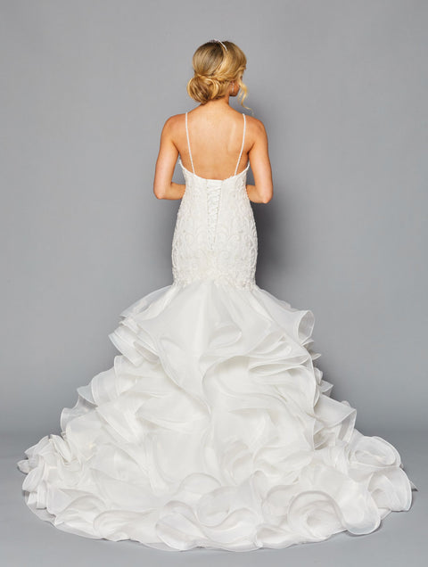 DeKlaire 447 Mermaid Wedding Dress with V-Neckline