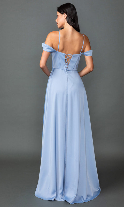 Dancing Queen 4544 - Satin Sweetheart Neckline Long Dress