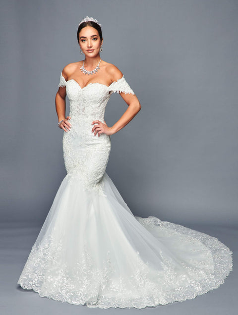 DeKlaire 465 Off-the-Shoulder Mermaid Wedding Dress