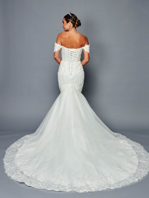 DeKlaire 465 Off-the-Shoulder Mermaid Wedding Dress