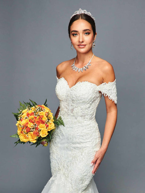 DeKlaire 465 Off-the-Shoulder Mermaid Wedding Dress