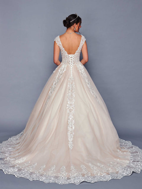 DeKlaire 479 Princess A-Line Wedding Ball Gown with Cap Sleeves