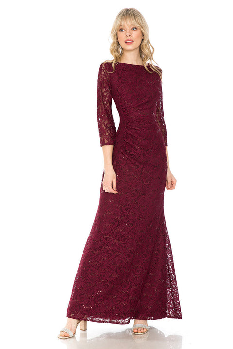 Long Sequin Formal Lace Mother of the Bride Dress Lenovia 5239