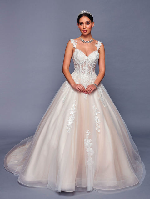 DeKlaire 482 Floor-Length A-Line Poofy Wedding Dress