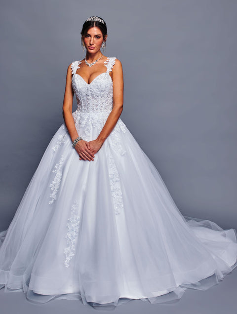 DeKlaire 482 Floor-Length A-Line Poofy Wedding Dress