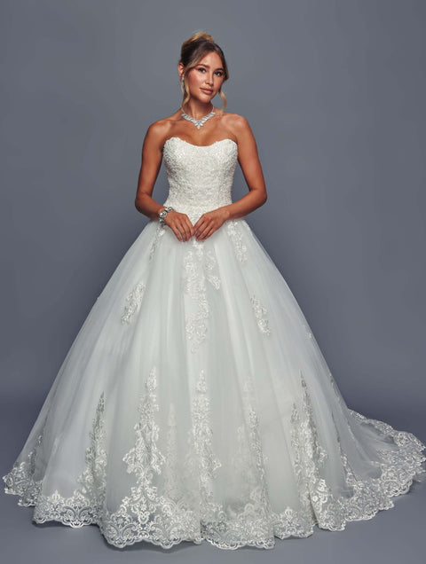DeKlaire 487 Strapless A-Line Ball Gown Wedding Dress
