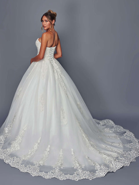 DeKlaire 487 Strapless A-Line Ball Gown Wedding Dress