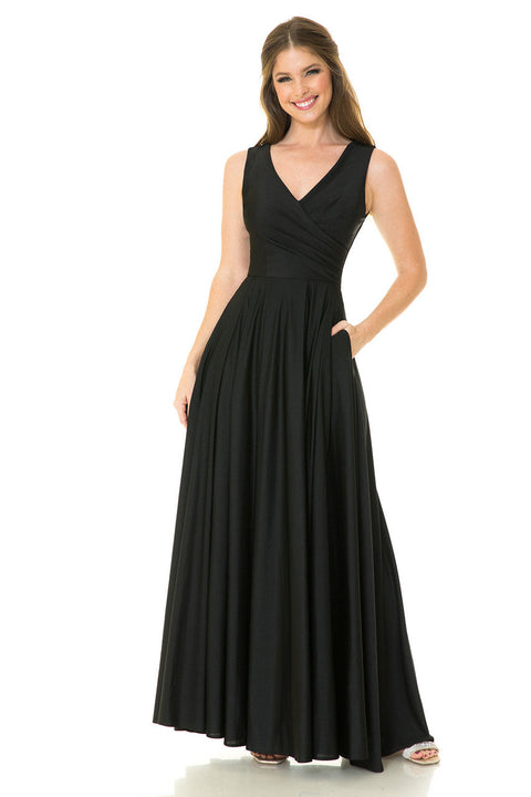 Formal Pleated Long Evening Prom Dress Lenovia 5242