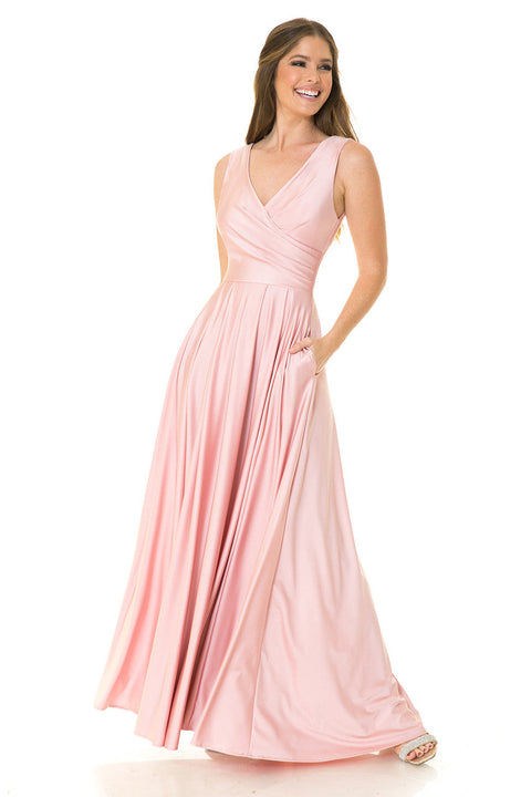 Formal Pleated Long Evening Prom Dress Lenovia 5242