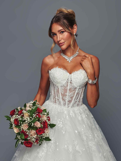 Deklaire 494 Strapless A-Line Ballgown Wedding Dress