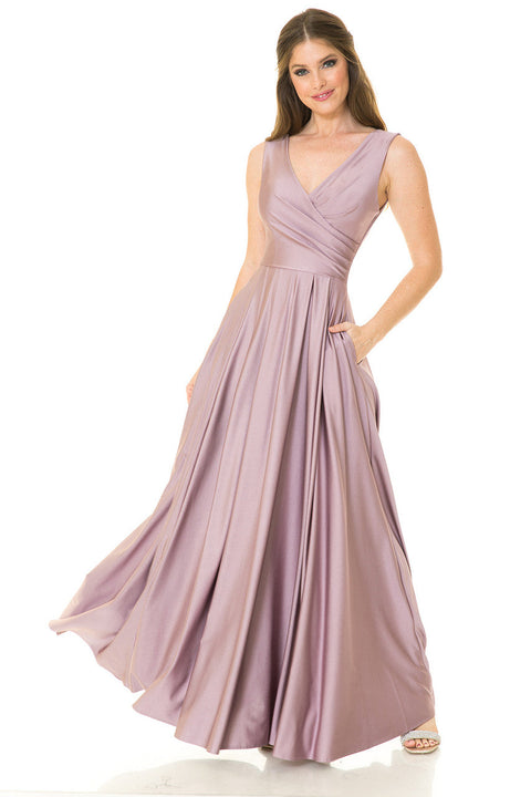 Formal Pleated Long Evening Prom Dress Lenovia 5242