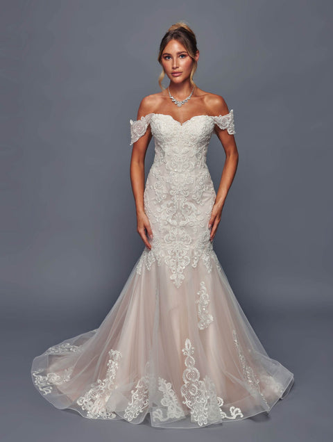 Deklaire 495 Off-the-Shoulder Trumpet Wedding Dress
