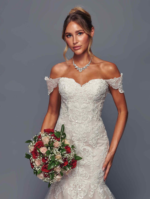 Deklaire 495 Off-the-Shoulder Trumpet Wedding Dress