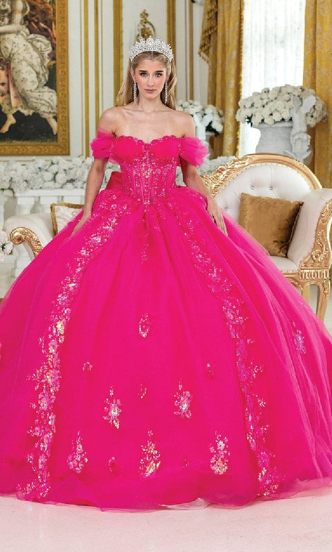 Dancing Queen 5006 Majestic Quinceañera Ball Gown with Intricate Embroidery and Regal Charm