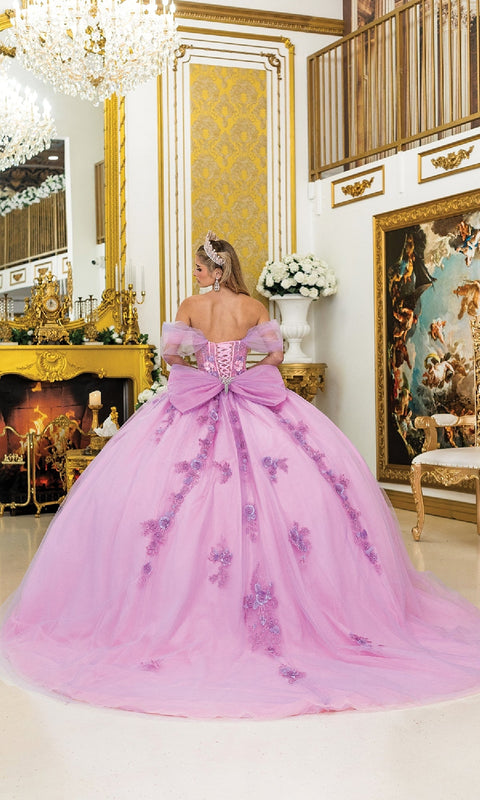 Dancing Queen 5007 Radiant Quinceañera Ball Gown with Sparkling Embellishments and Regal Silhouette