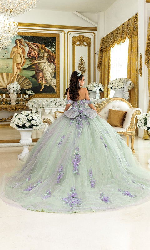Dancing Queen 5023 Radiant Quinceañera Ball Gown with Luxurious Embellishments and Regal Silhouette