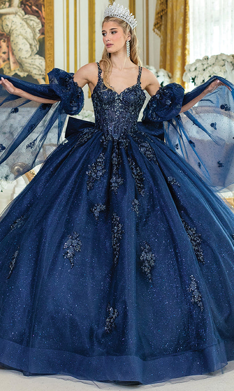 Dancing Queen 5037 - Glitter Floral Princess Dress