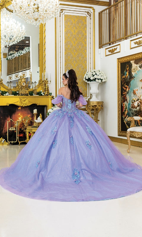 Dancing Queen 5039 Elegant Quinceañera Ball Gown with Beaded Embroidery and Classic Silhouette