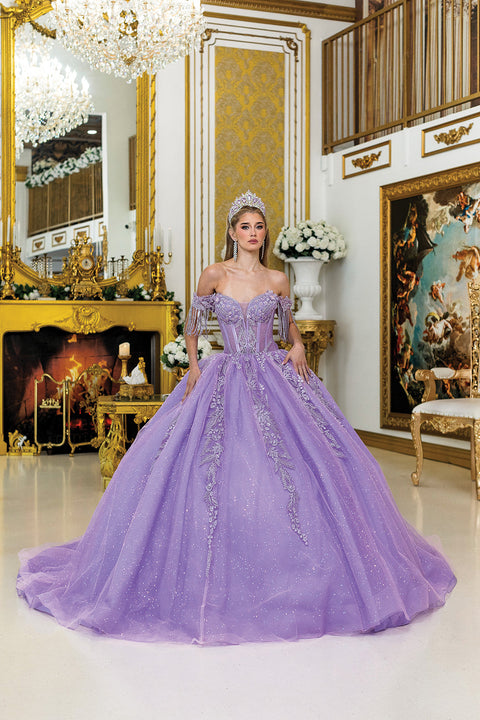 Dancing Queen 5045 - Embroidered Corset Tulle Ballgown