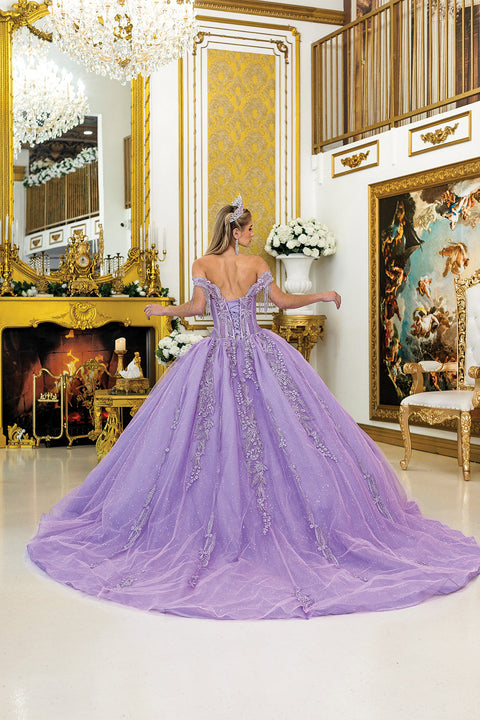 Dancing Queen 5045 - Embroidered Corset Tulle Ballgown