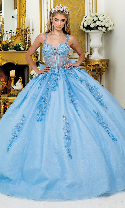 Dancing Queen 5046 - Floral Embroidered Princess Ballgown