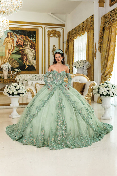 Dancing Queen 5047 - Floral Lace Embroidered Ballgown
