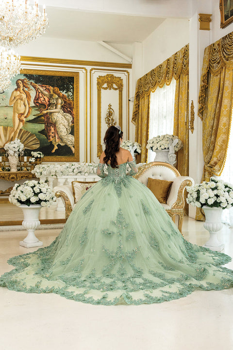 Dancing Queen 5047 - Floral Lace Embroidered Ballgown