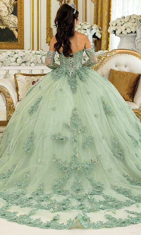 Dancing Queen 5047 - Floral Lace Embroidered Ballgown
