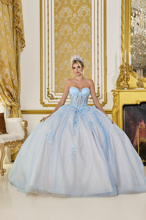 Dancing Queen 5058 - Floral Appliqued Sweetheart Ballgown