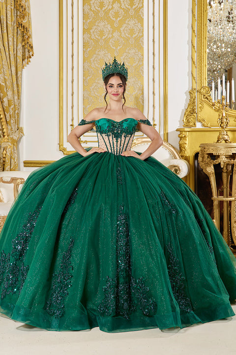 Dancing Queen 5059 - Illusion Corset Lace Applique Ballgown