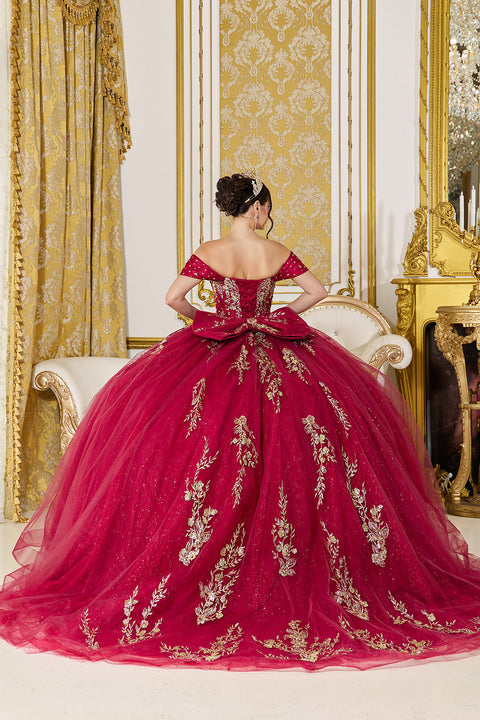 Dancing Queen 5067 - Off Shoulder Sweetheart Embellished Ballgown