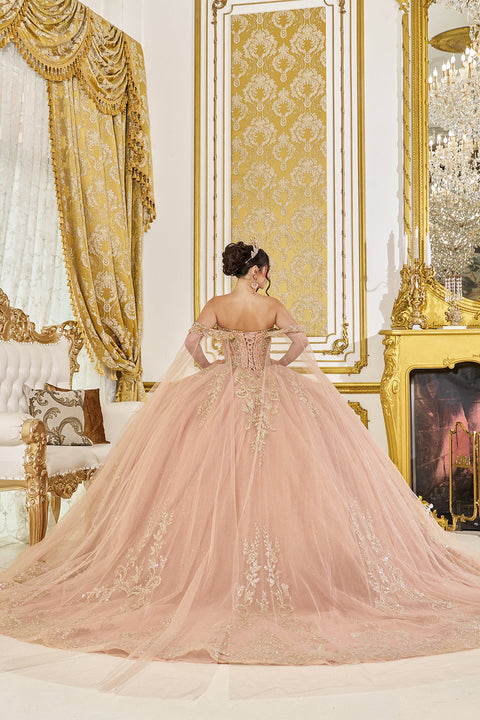 Dancing Queen 5069 - Strapless Sweetheart Metallic Embroidered Ballgown