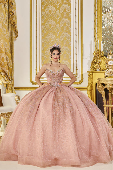 Dancing Queen 5078 - Beaded Corset Bodice Sparkling Ballgown