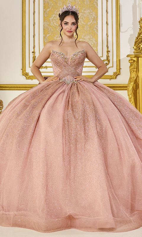 Dancing Queen 5078 - Beaded Corset Bodice Sparkling Ballgown