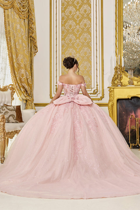 Dancing Queen 5090 - Off Shoulder Floral Embellished Ballgown