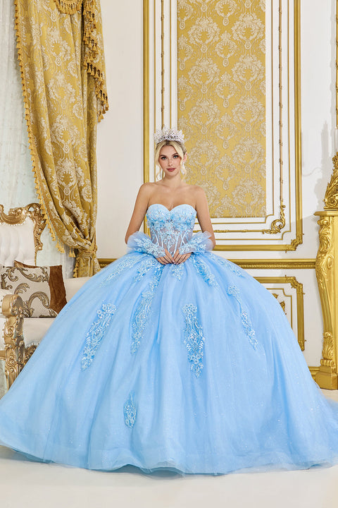 Dancing Queen 5091 - Layered Tulle Embroidered Ballgown