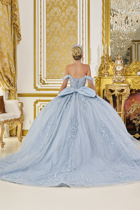 Dancing Queen 5092 - Beaded Lace Appliques Corset Ballgown