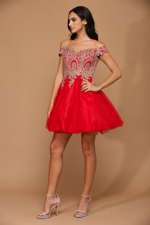 Eva Fashion 5208 Off Shoulder Homecoming Cocktail Short Homecoming Dress