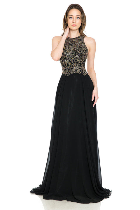Long A Line Evening Formal Dress Lenovia 8169