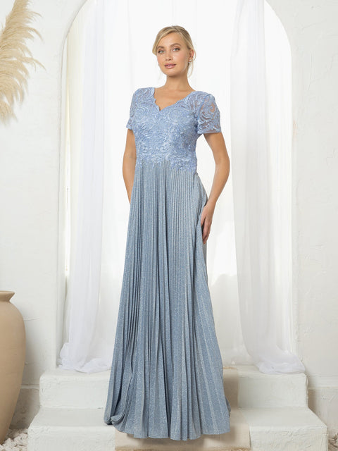 Eva Fashion 5241 Metallic Mother of the Bride Gown